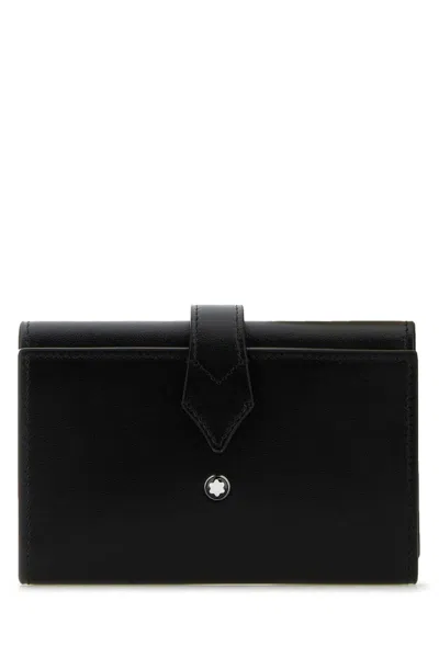 Montblanc Black Leather Wallet In Black