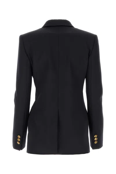 Givenchy Midnight Blue Wool Blend Blazer In Black
