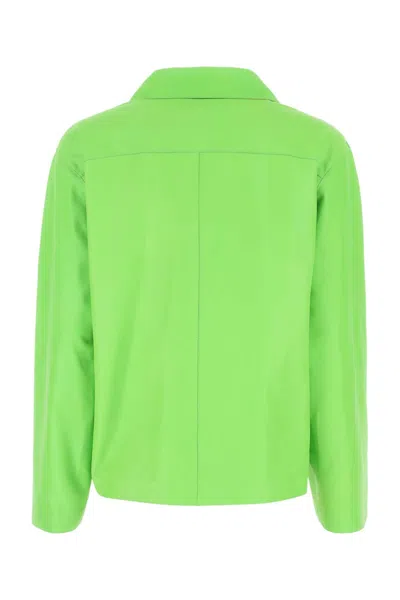 Loewe Fluo Green Leather Shirt
