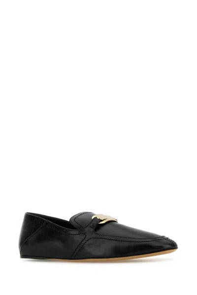 Ferragamo Elaine Vara Buckle Loafers In Calf Leather In Black