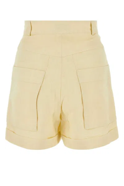 Le Kasha Shorts Ashraf In Lino Avorio Donna In Neutral
