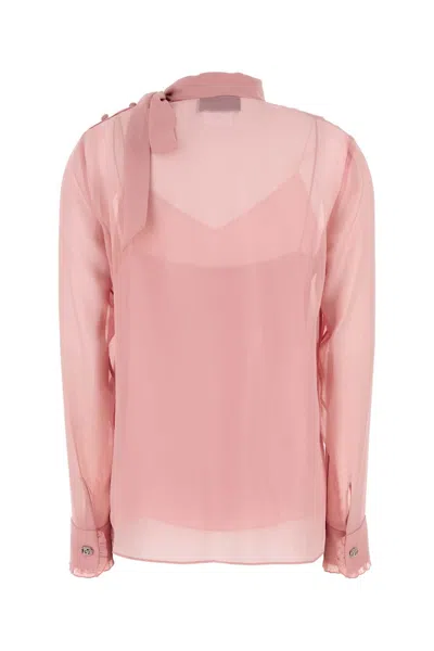 Gucci Crepe Blouse With Bow Detail And Layered Design