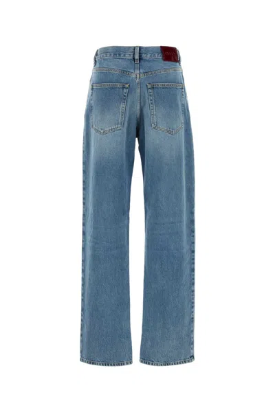 Gucci Light Blue Washed Denim Trousers In Blue