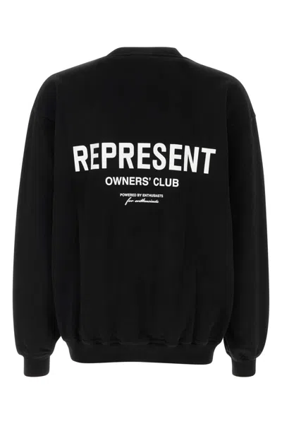 Represent Owners Club Script Sweatshirt In Black