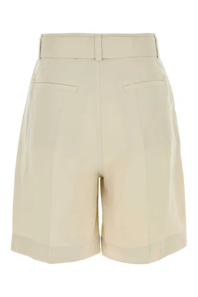 Woolrich Sand Viscose Blend Shorts In Neutral