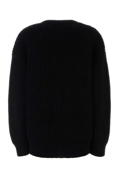 Marine Serre Black Cotton Oversize Sweater