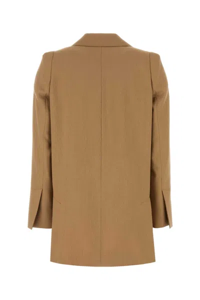 Max Mara Camel Wool Blend Kitten Blazer