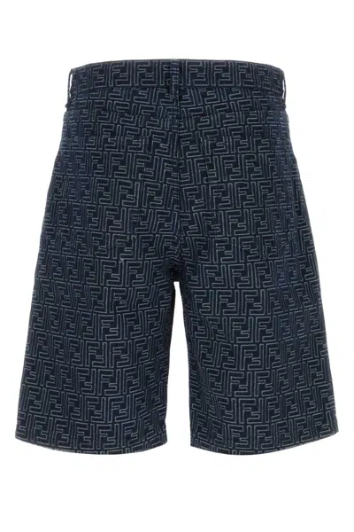 Fendi Short Jeans In Blue