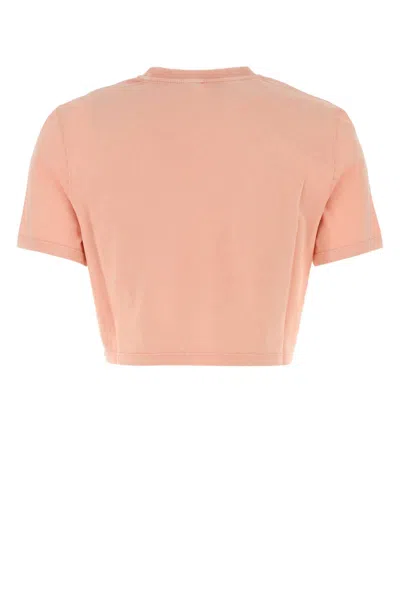 Fendi Women Pink T-shirt With Cropped Design And Raised Logo On The Front In Cotton Woman