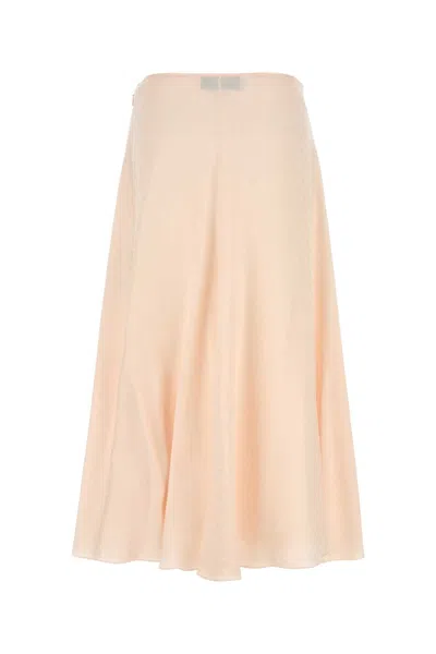 Fendi Light Pink Silk Skirt