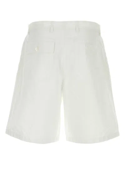 Prada Custom Fit Cotton Shorts With Back Pockets