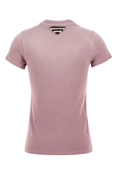 Prada Multicolor Cotton T-shirt In Pink