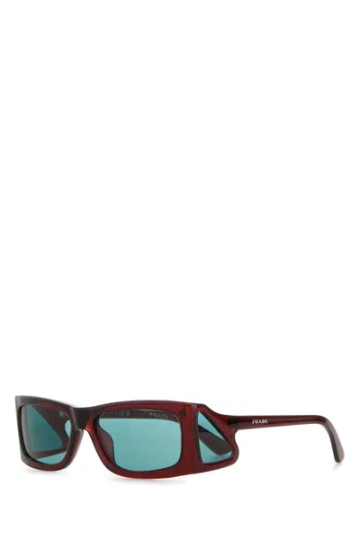 Prada Burgundy Acetate Opr B03s Sunglasses