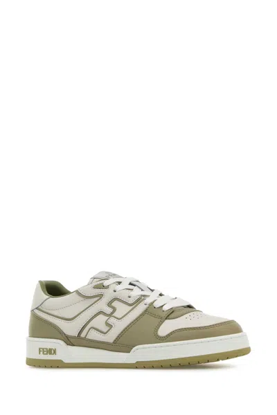 Fendi Leather Sneakers With Ff Lateral Logo