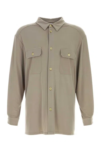 Magliano Khaki Stretch Polyester Vendemmia Shirt In Neutral