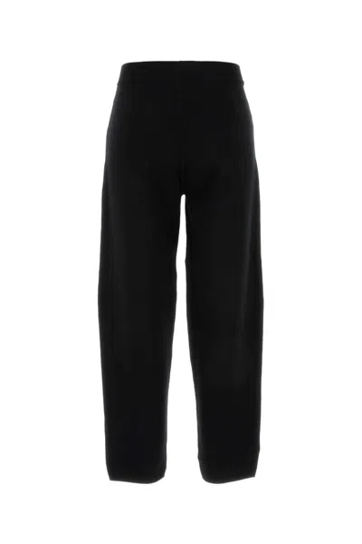 Mm Studio Black Viscose Blend Dula Pant In Black