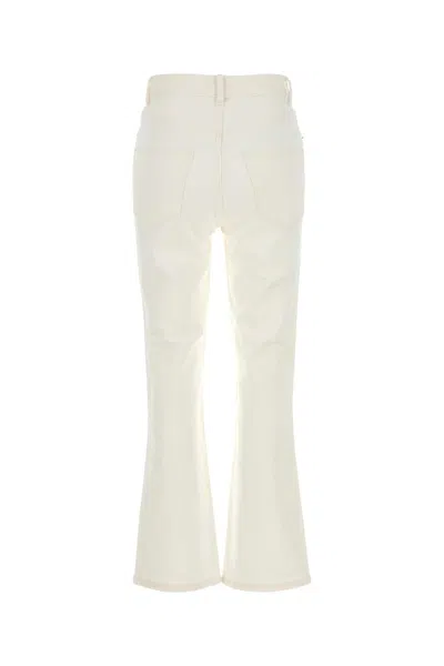 Tory Burch Mini Structured Relaxed Fit Pants In White