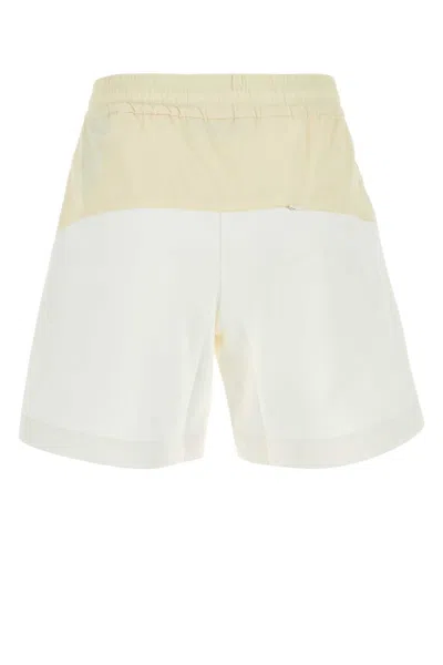 Herno Two Tone Stretch Cotton Blend And Nylon Shorts