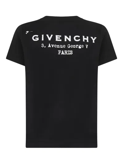 Givenchy Black Cotton Jersey Crewneck T-shirt In Black