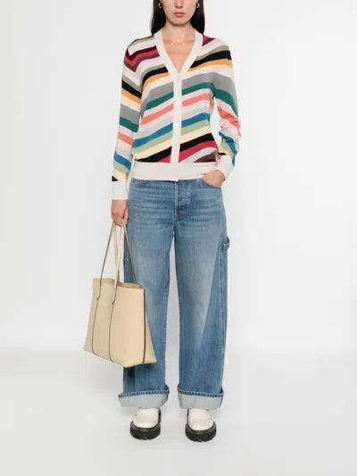 Ps By Paul Smith Ps Paul Smith Striped Wool Cardigan In Multi