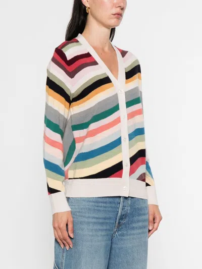 Ps By Paul Smith Ps Paul Smith Striped Wool Cardigan In Multi