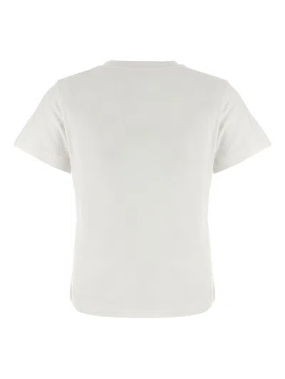 Moncler Cotton T Shirt With Embroidered Cursive Logo