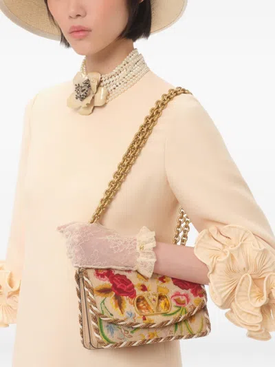 Valentino Garavani Wool And Silk Short Dress In Neutral