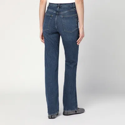 Frame Ruler Jeans Belt Loops In Blue