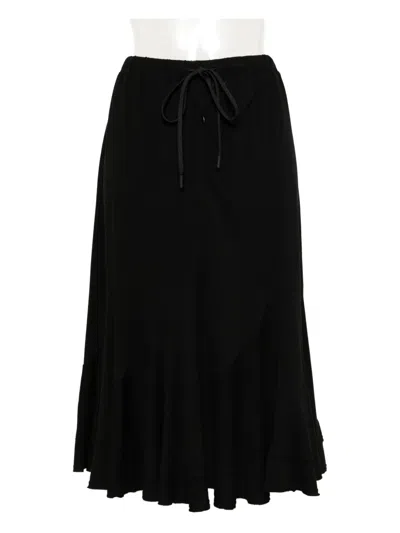 Yohji Yamamoto Cotton Skirt In Black