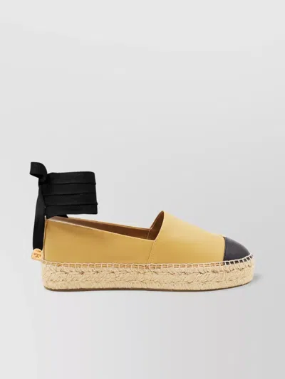 Tory Burch Two-tone Round Toe Espadrilles