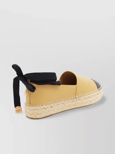 Tory Burch Two-tone Round Toe Espadrilles