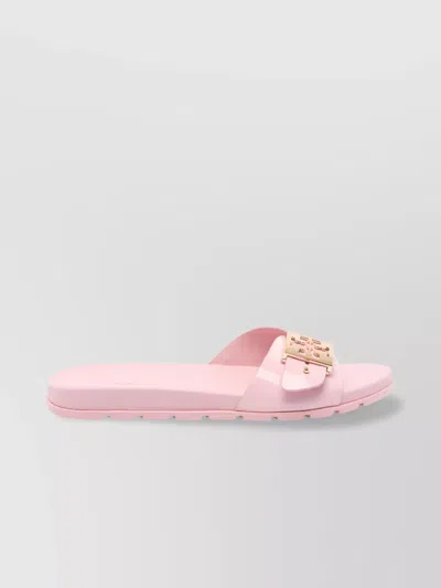 Tory Burch Round Toe Rubber Sole Sandals