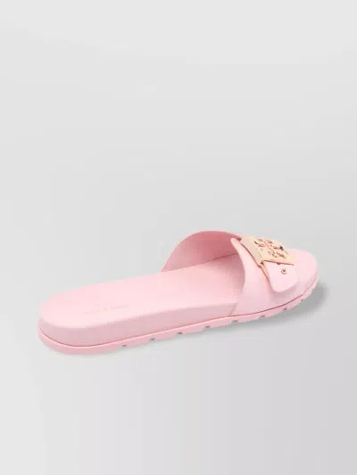Tory Burch Round Toe Rubber Sole Sandals