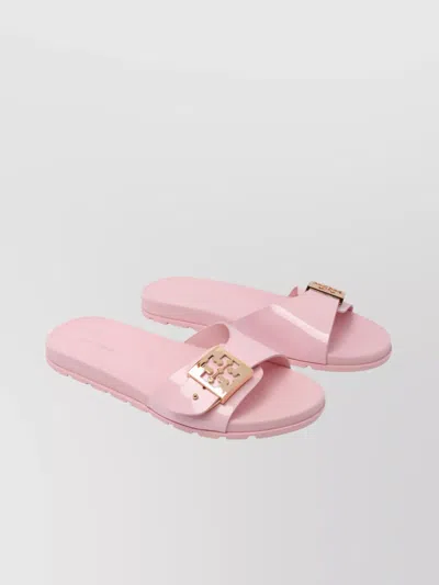 Tory Burch Round Toe Rubber Sole Sandals