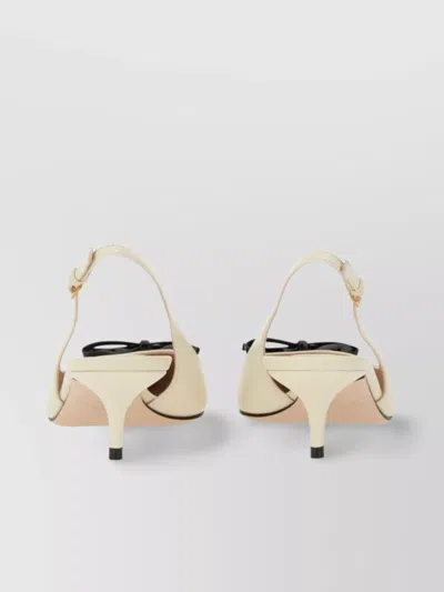 Valentino Bepointy 45 Leather Slingback Pumps