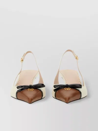 Valentino Bepointy 45 Leather Slingback Pumps