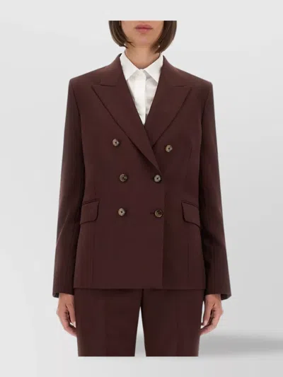 Paul Smith Tailored Jackets With Back Vent And Flap Pockets In Brown