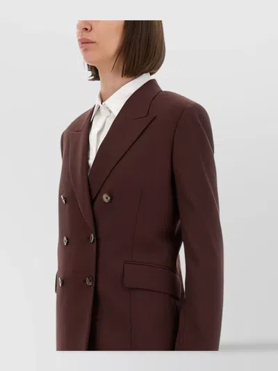 Paul Smith Tailored Jackets With Back Vent And Flap Pockets In Brown