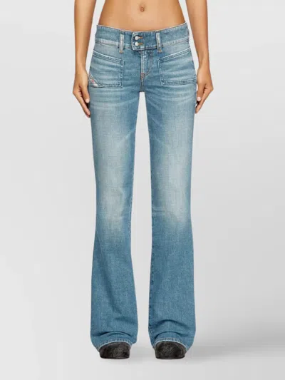Diesel Whisper Low Waist Slim Leg Flared Jeans In Blue