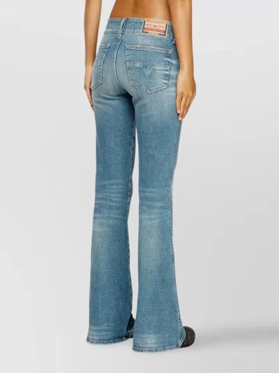 Diesel Whisper Low Waist Slim Leg Flared Jeans In Blue