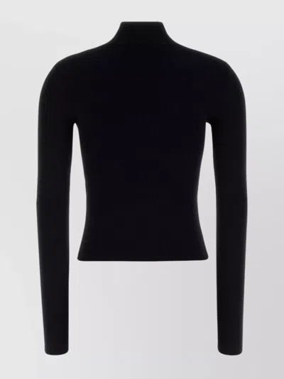 Balenciaga Women Turtleneck With Lettering Logo On The Front