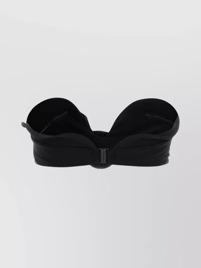 Magda Butrym Top Bikini In Nylon Stretch Nero  Donna In Black