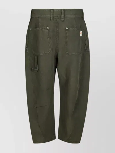 Jw Anderson Seam Trousers Twisted Seams In Green