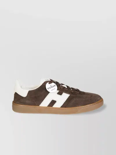 Hogan Rubber Sole Suede Finish Sneakers