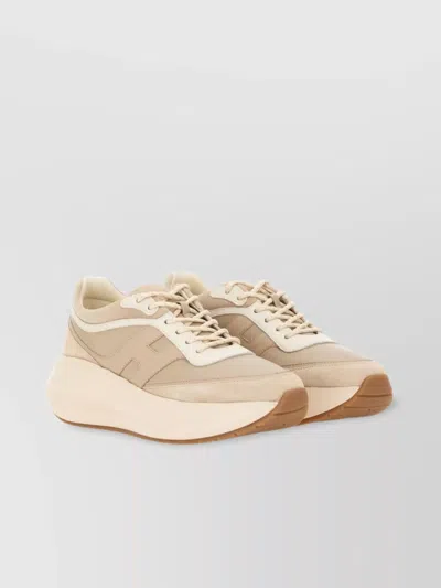 Hogan Sneakers With Contrasting Sole And Round Toe