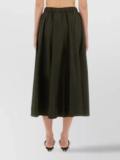 Aspesi Flared Midi Skirt With Flattering Silhouette In Green