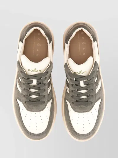 Hogan Low-top Sneakers With Perforated Detailing And Contrast Sole