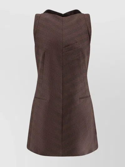 Mm6 Maison Margiela Wool Blend Short Dress