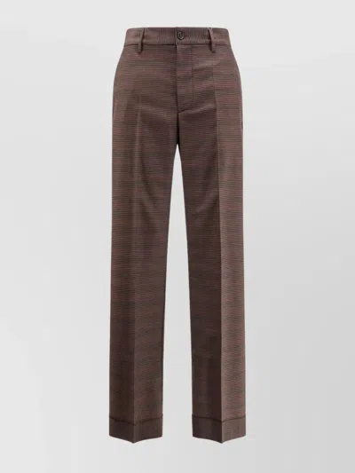 Mm6 Maison Margiela Wool Blend Trousers With Raw-cut Edges