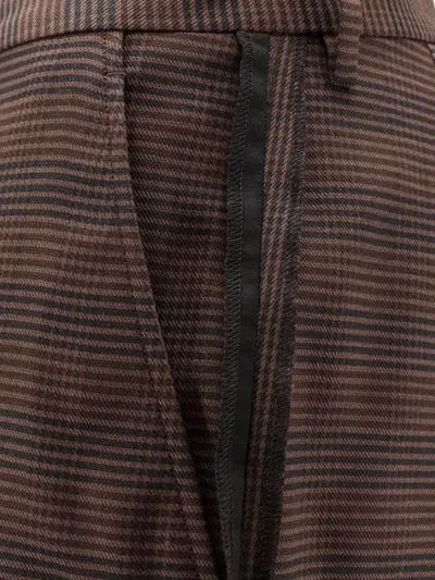 Mm6 Maison Margiela Wool Blend Trousers With Raw-cut Edges